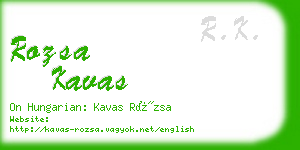 rozsa kavas business card
